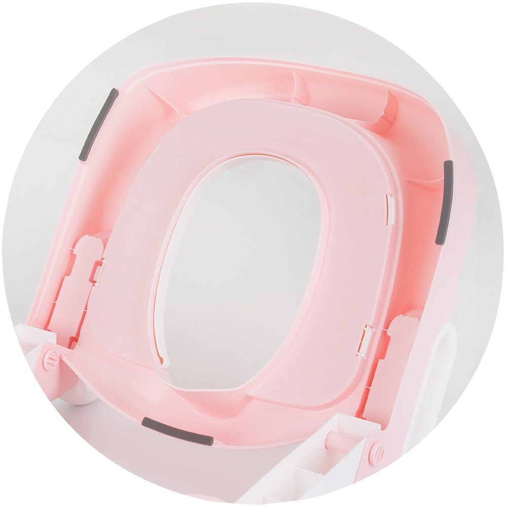 CHIPOLINO Reductor toaleta cu scara Skippy pink