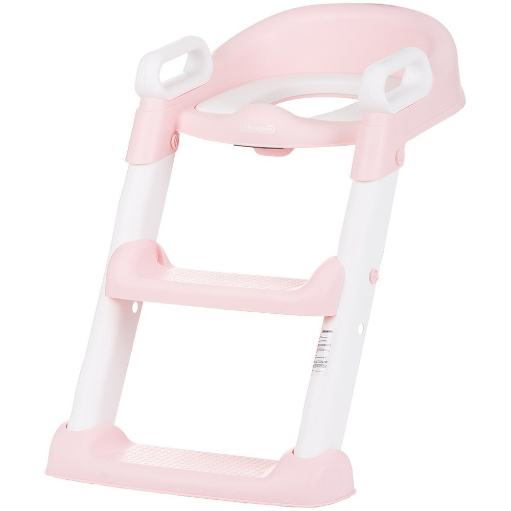 CHIPOLINO Reductor toaleta cu scara Skippy pink