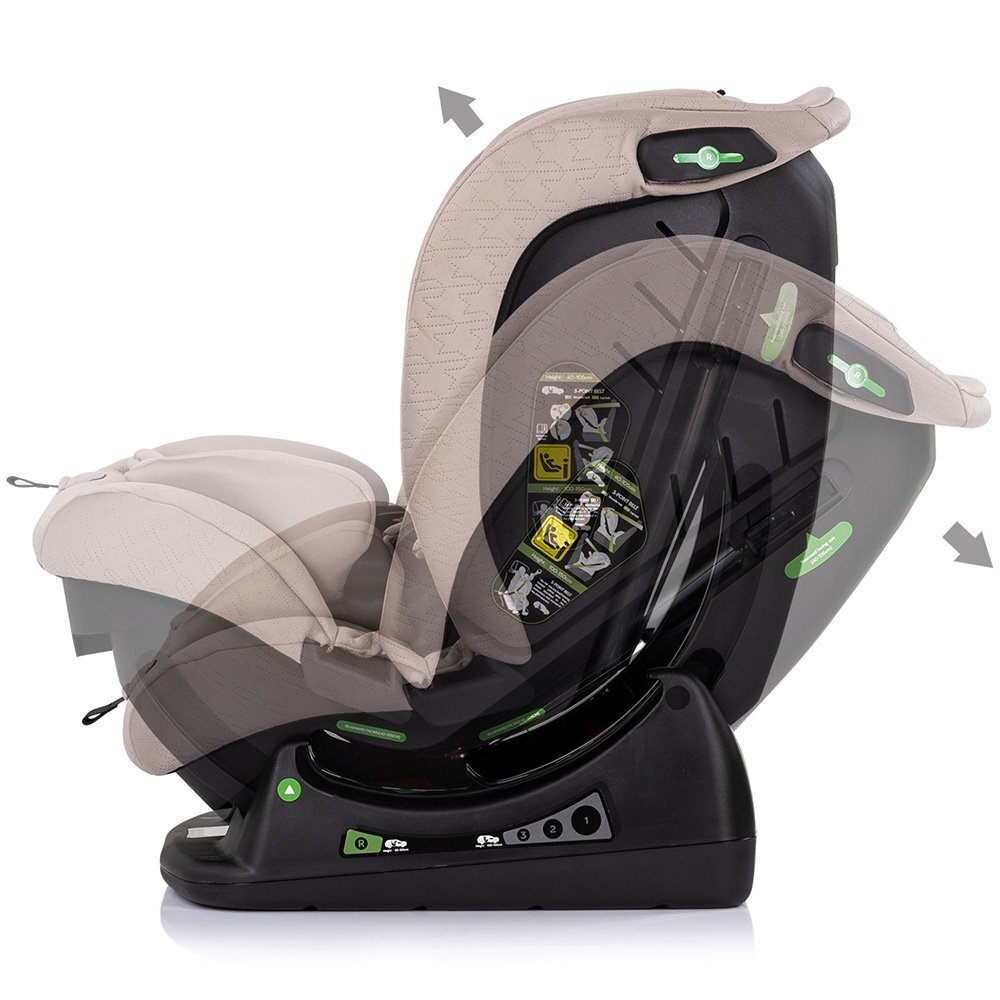 CHIPOLINO Scaun auto Aviato Tiramisu I-Size 40-150 cm spatar reglabil husa detasabila perna moale