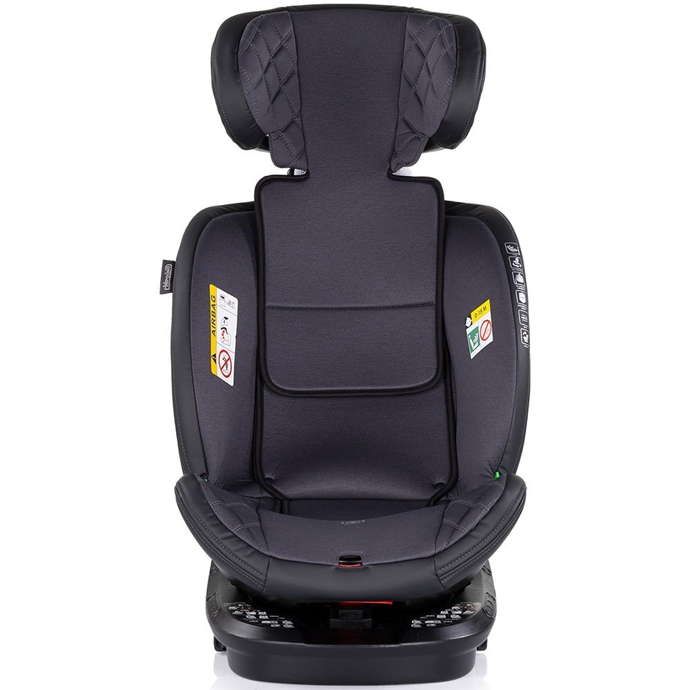 CHIPOLINO Scaun auto Hypnotic Anthracite I-Size 40-150 cm cu sistem Isofix Top tether Sezut rotativ