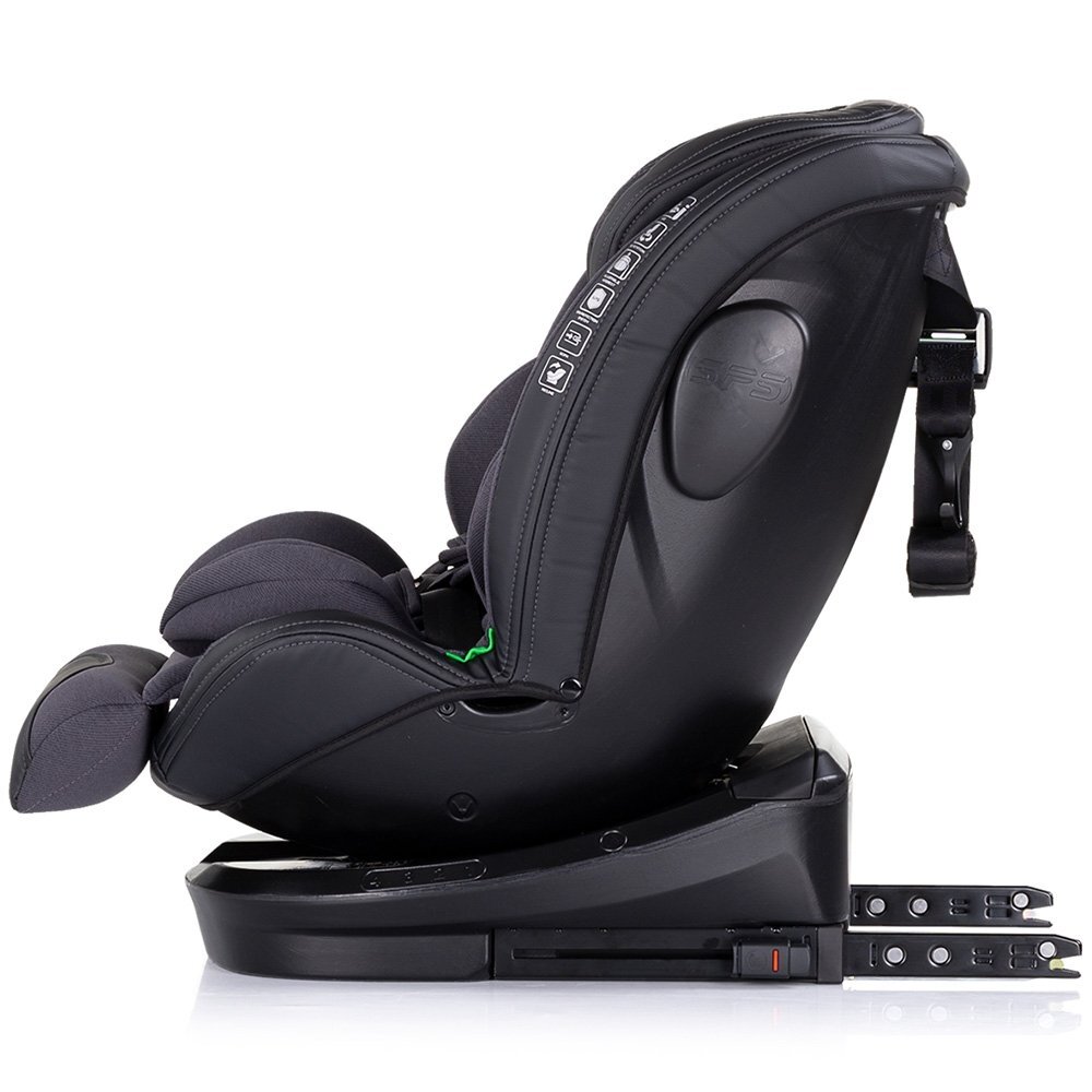 CHIPOLINO Scaun auto Hypnotic Anthracite I-Size 40-150 cm cu sistem Isofix Top tether Sezut rotativ