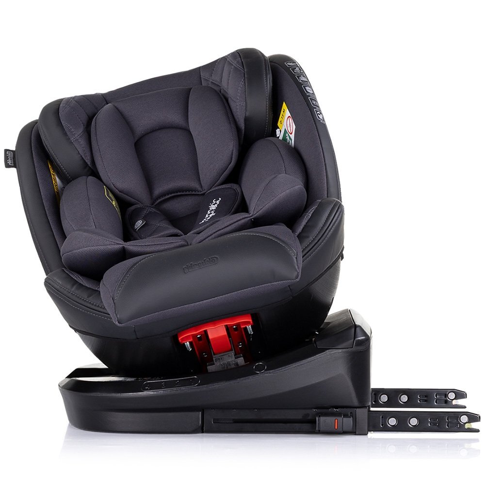 CHIPOLINO Scaun auto Hypnotic Anthracite I-Size 40-150 cm cu sistem Isofix Top tether Sezut rotativ