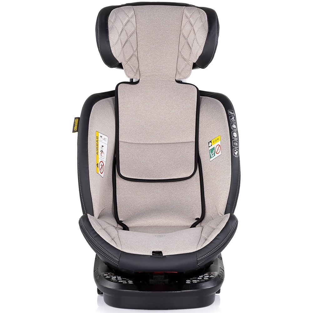 CHIPOLINO Scaun auto Hypnotic Tiramisu I-Size 40-150 cm cu sistem Isofix Top tether Sezut rotativ