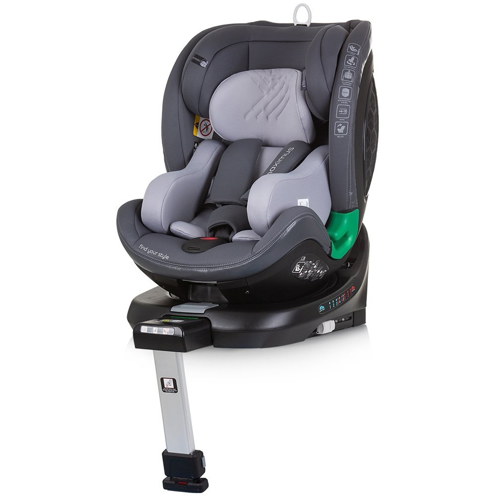 CHIPOLINO Scaun auto Maximus I-Size 40-150 cm granite cu sistem Isofix