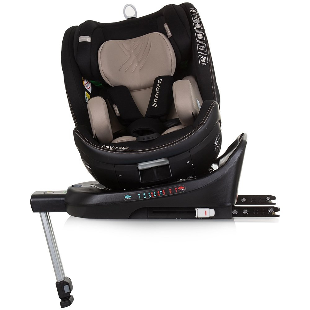 CHIPOLINO Scaun auto Maximus I-Size 40-150 cm macadamia cu sistem Isofix