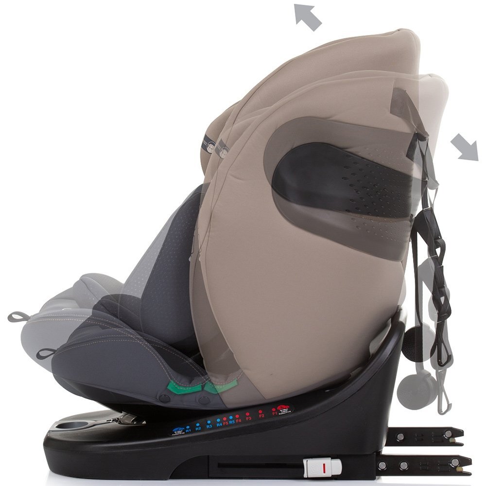 CHIPOLINO Scaun auto Motion I-Size 40-150 cm macadamia cu sistem Isofix