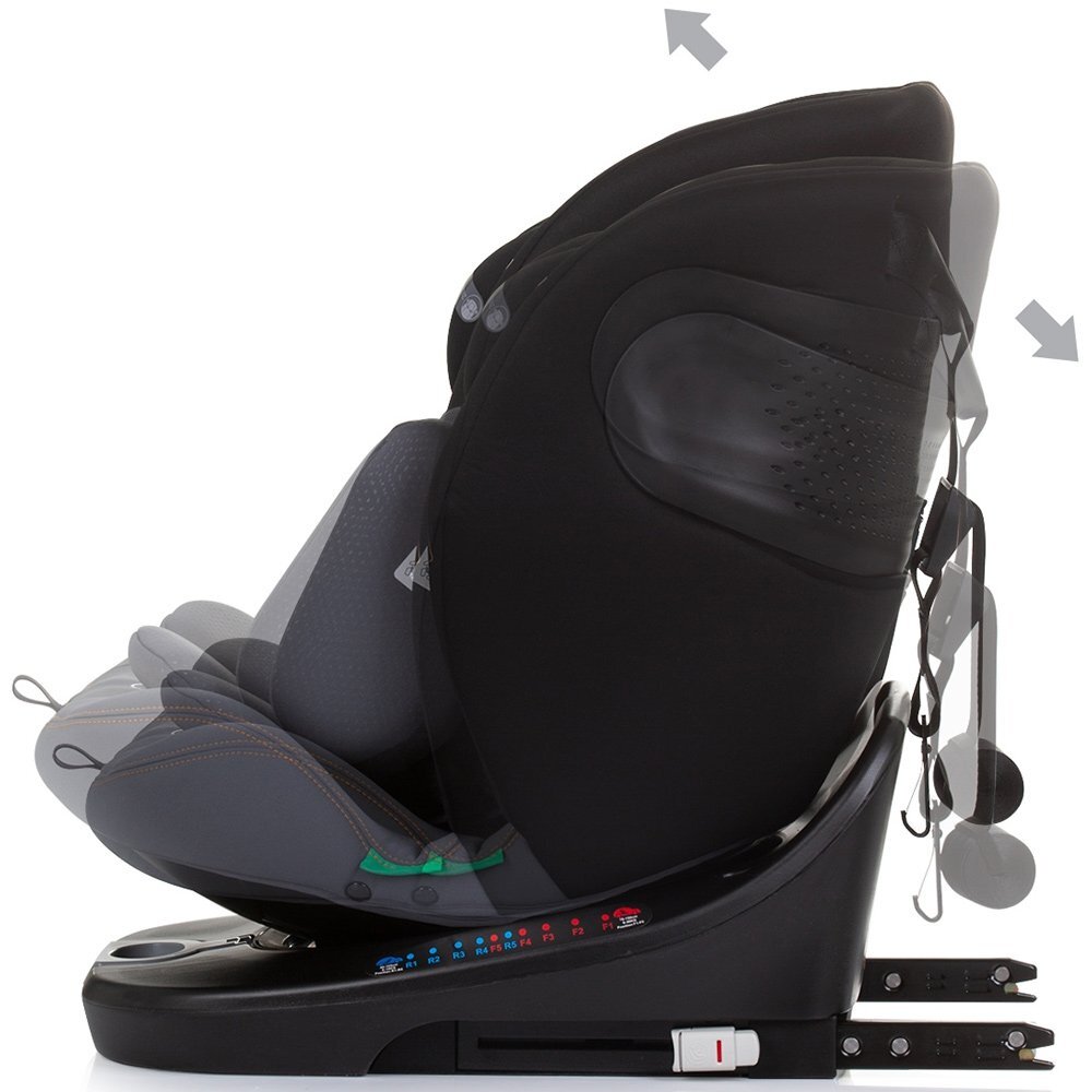 CHIPOLINO Scaun auto Motion I-Size 40-150 cm obsidian cu sistem Isofix