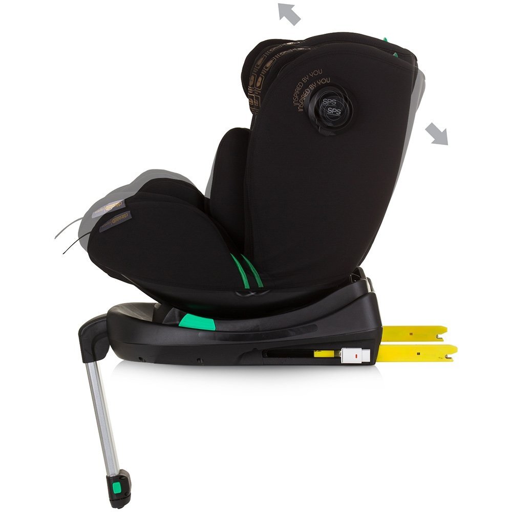 CHIPOLINO Scaun auto Olympus I-Size 40-150 cm obsidian cu sistem Isofix