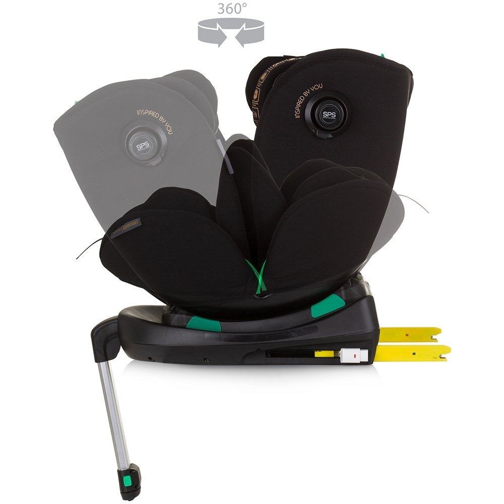 CHIPOLINO Scaun auto Olympus I-Size 40-150 cm obsidian cu sistem Isofix