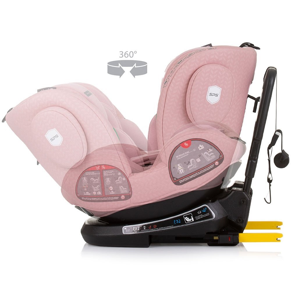 CHIPOLINO Scaun auto Peak I-Size 40-150 cm flamingo cu sistem Isofix