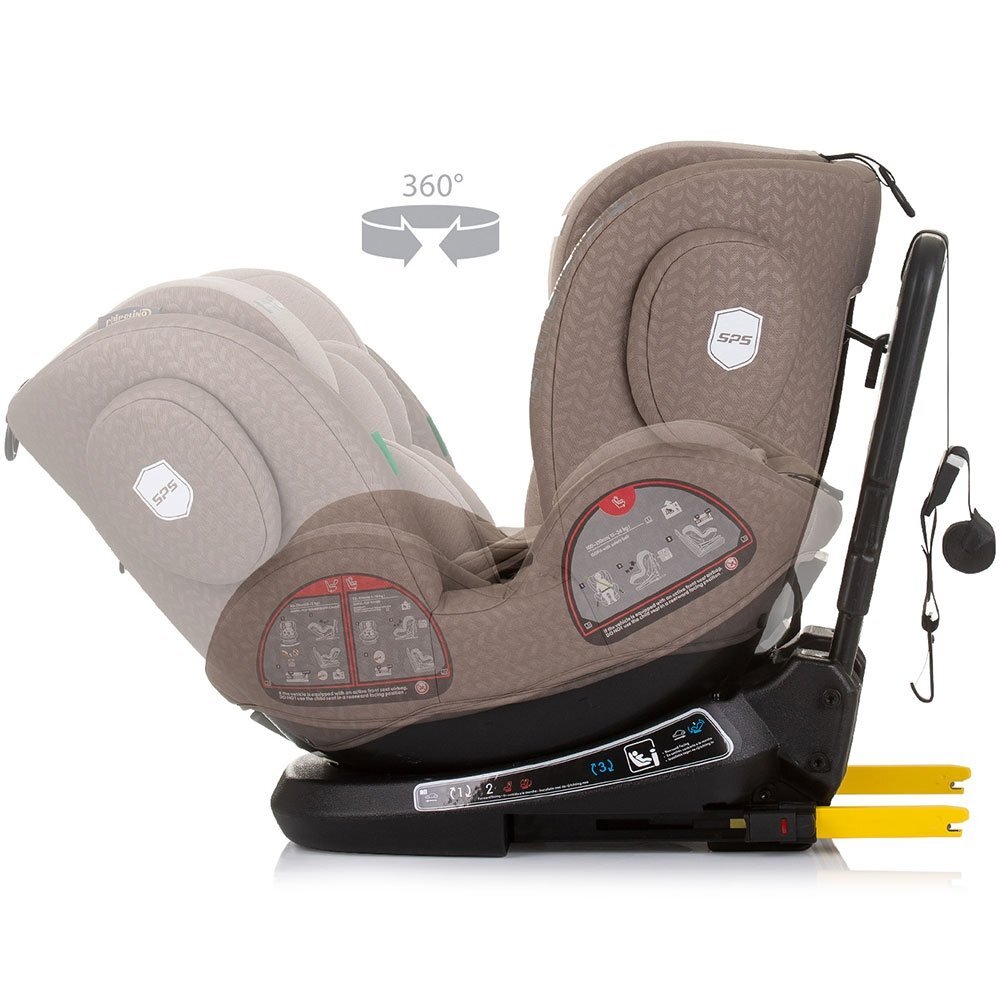 CHIPOLINO Scaun auto Peak I-Size 40-150 cm macadamia cu sistem Isofix