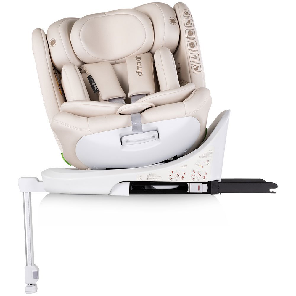 CHIPOLINO Scaun auto pentru copii Clima Air Biscotta I-Size 40-150 cm cu sistem isofix si sezut rotativ