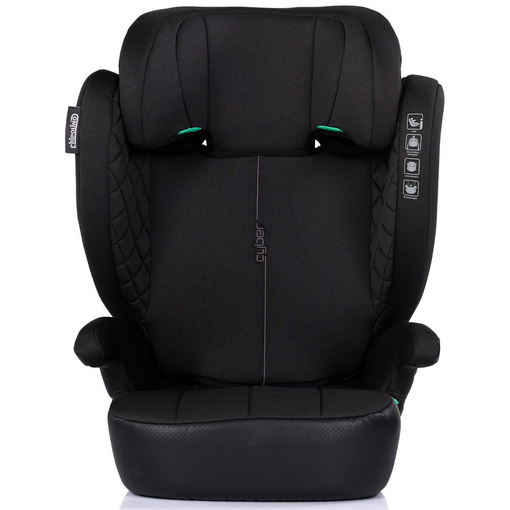 CHIPOLINO Scaun auto pentru copii Cyber Noir 100-150 cm I-Size husa detasabila tetiera reglabila