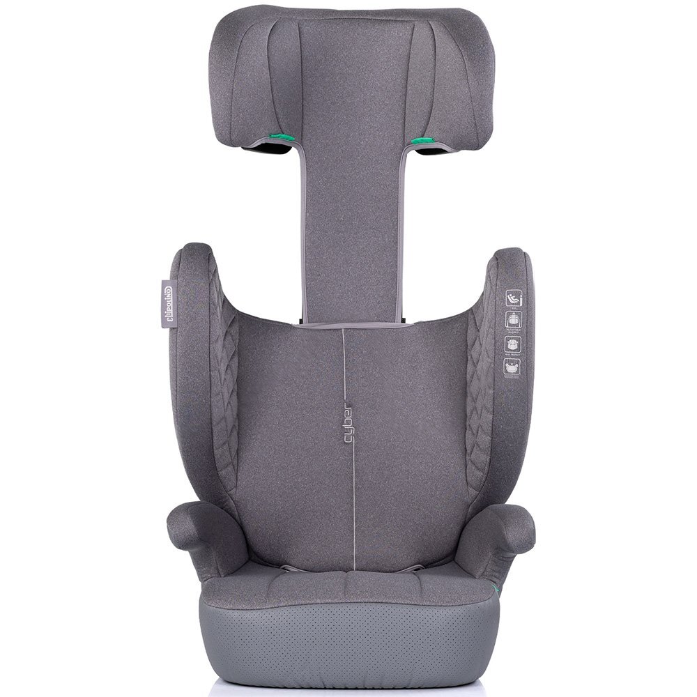 CHIPOLINO Scaun auto pentru copii Cyber Platinum 100-150 cm I-Size husa detasabila tetiera reglabila