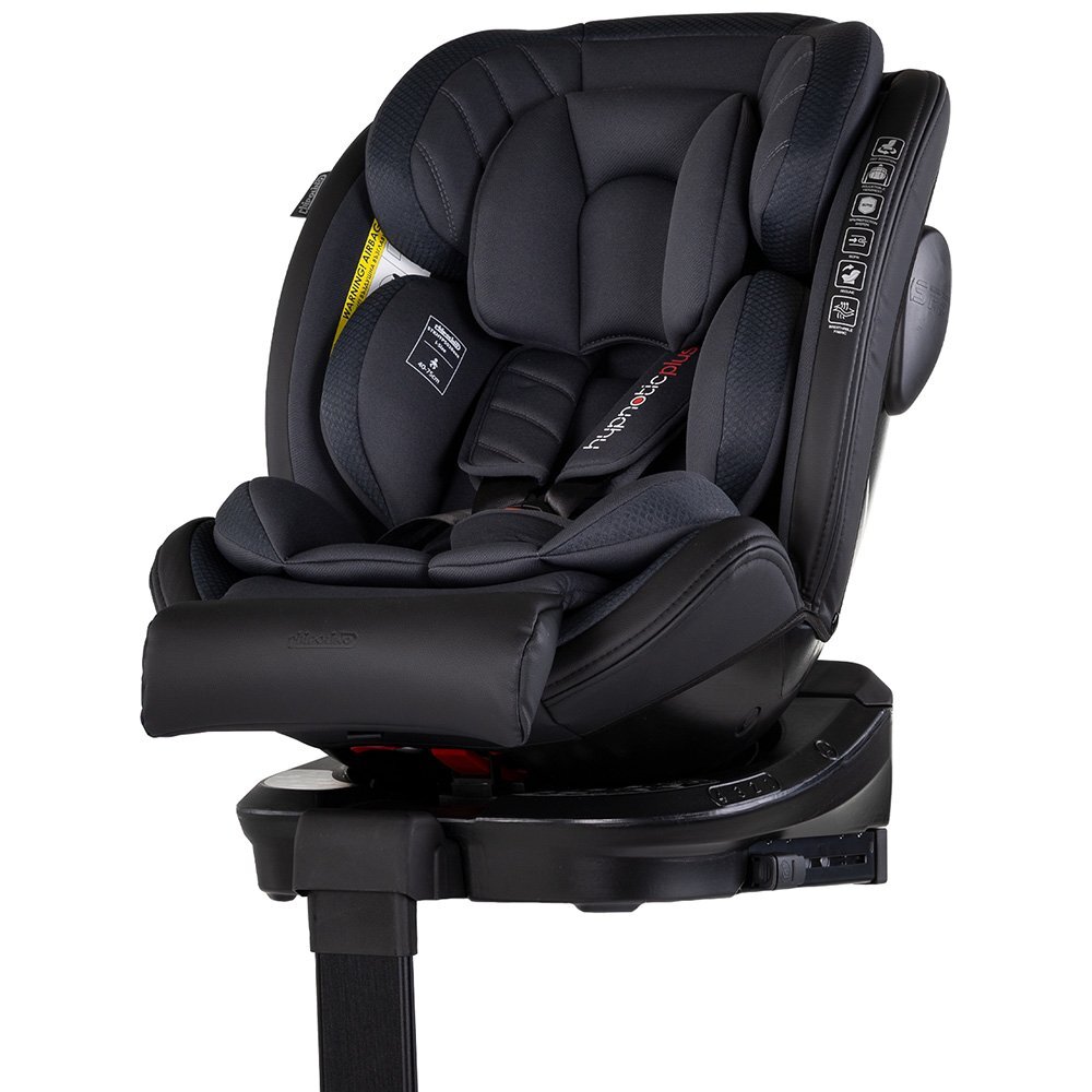 CHIPOLINO Scaun auto pentru copii Hypnotic Plus Charcoal I-Size 40-150 cm cu sistem Isofix si sezut rotativ