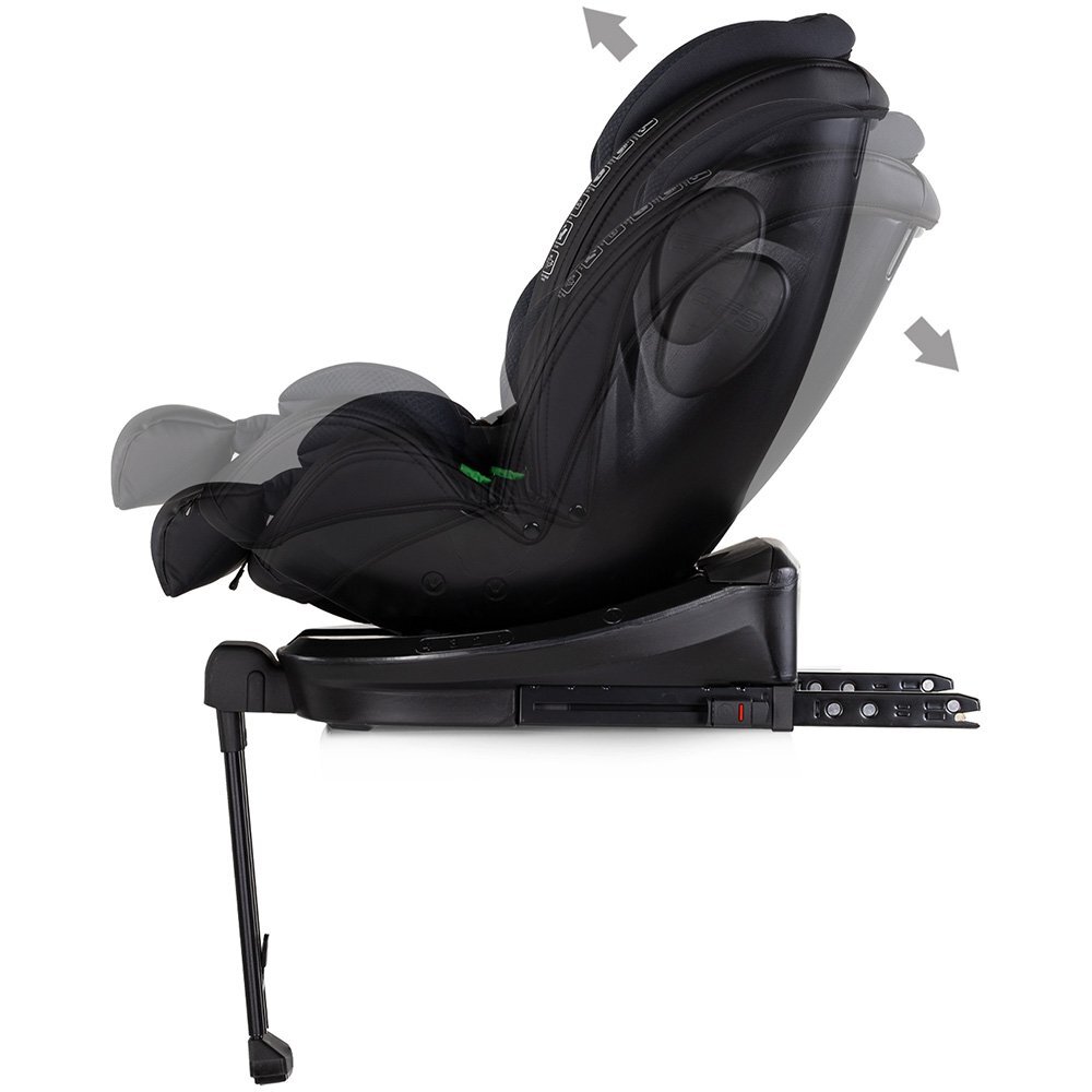 CHIPOLINO Scaun auto pentru copii Hypnotic Plus Charcoal I-Size 40-150 cm cu sistem Isofix si sezut rotativ