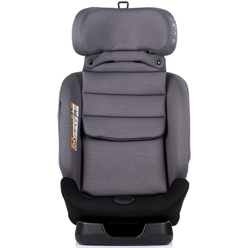 CHIPOLINO Scaun auto pentru copii Mondial Charcoal 40-150 cm I-Size cu spatar reglabil