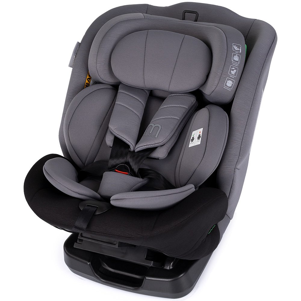 CHIPOLINO Scaun auto pentru copii Mondial Charcoal 40-150 cm I-Size cu spatar reglabil