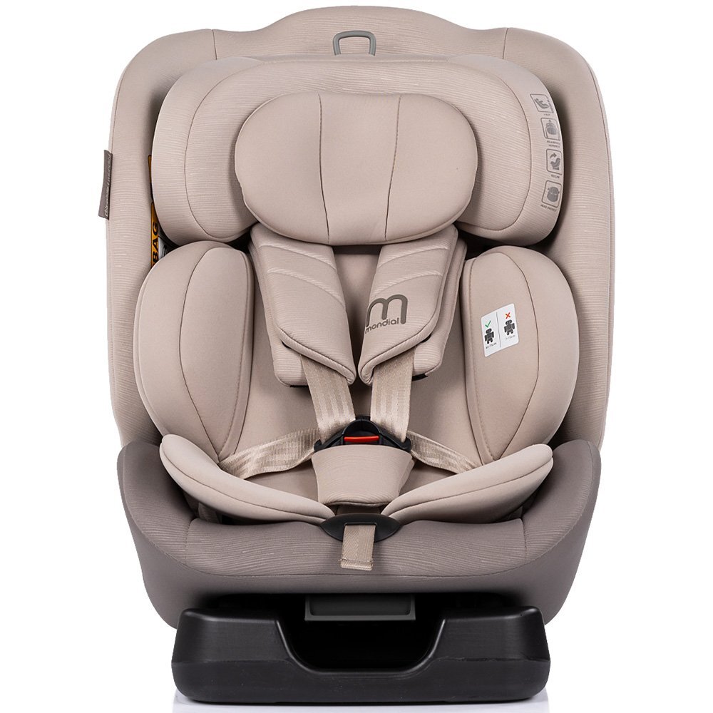 CHIPOLINO Scaun auto pentru copii Mondial Latte 40-150 cm I-Size cu spatar reglabil