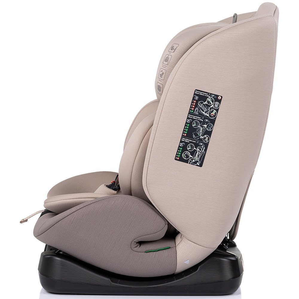CHIPOLINO Scaun auto pentru copii Mondial Latte 40-150 cm I-Size cu spatar reglabil