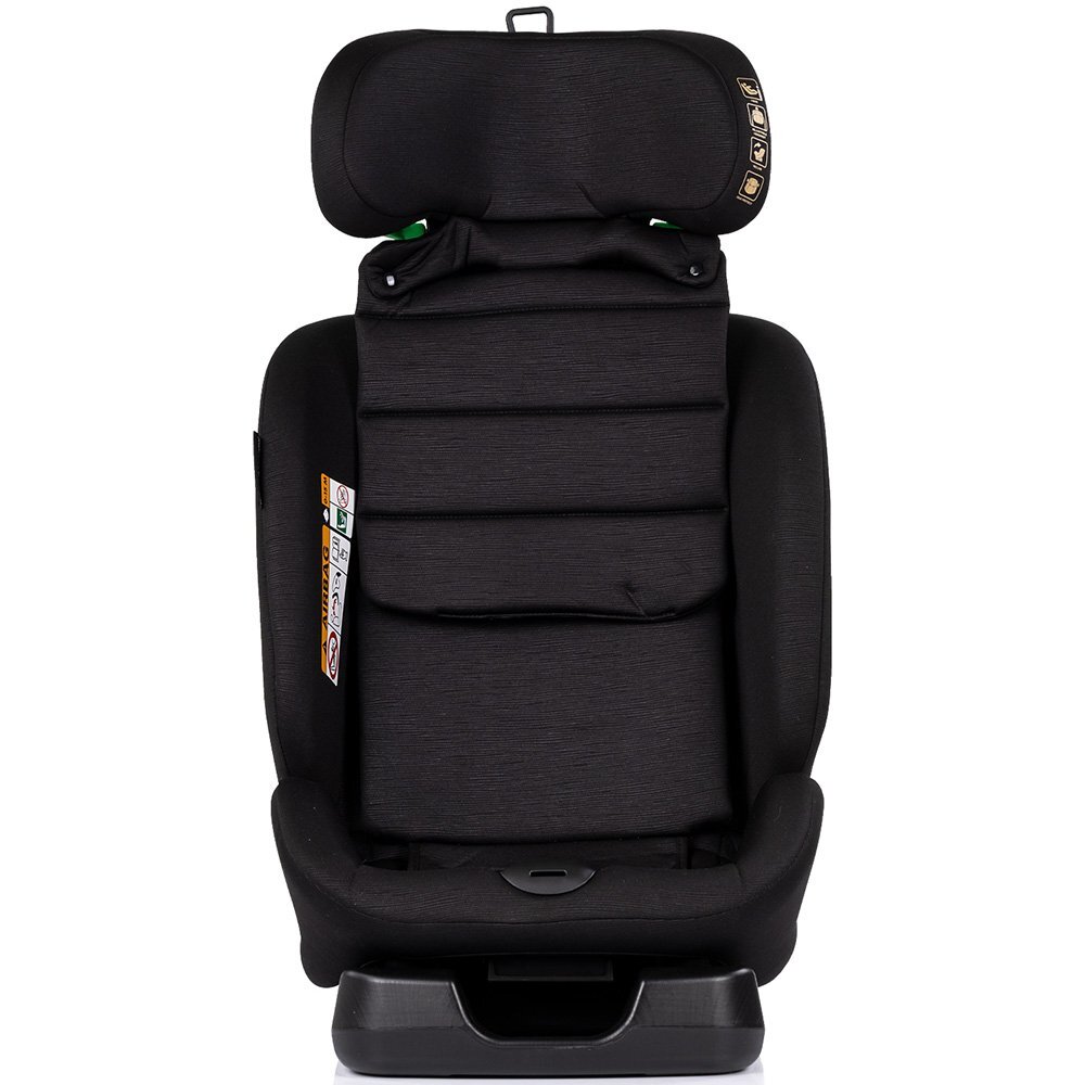 CHIPOLINO Scaun auto pentru copii Mondial Noir 40-150 cm I-Size cu spatar reglabil