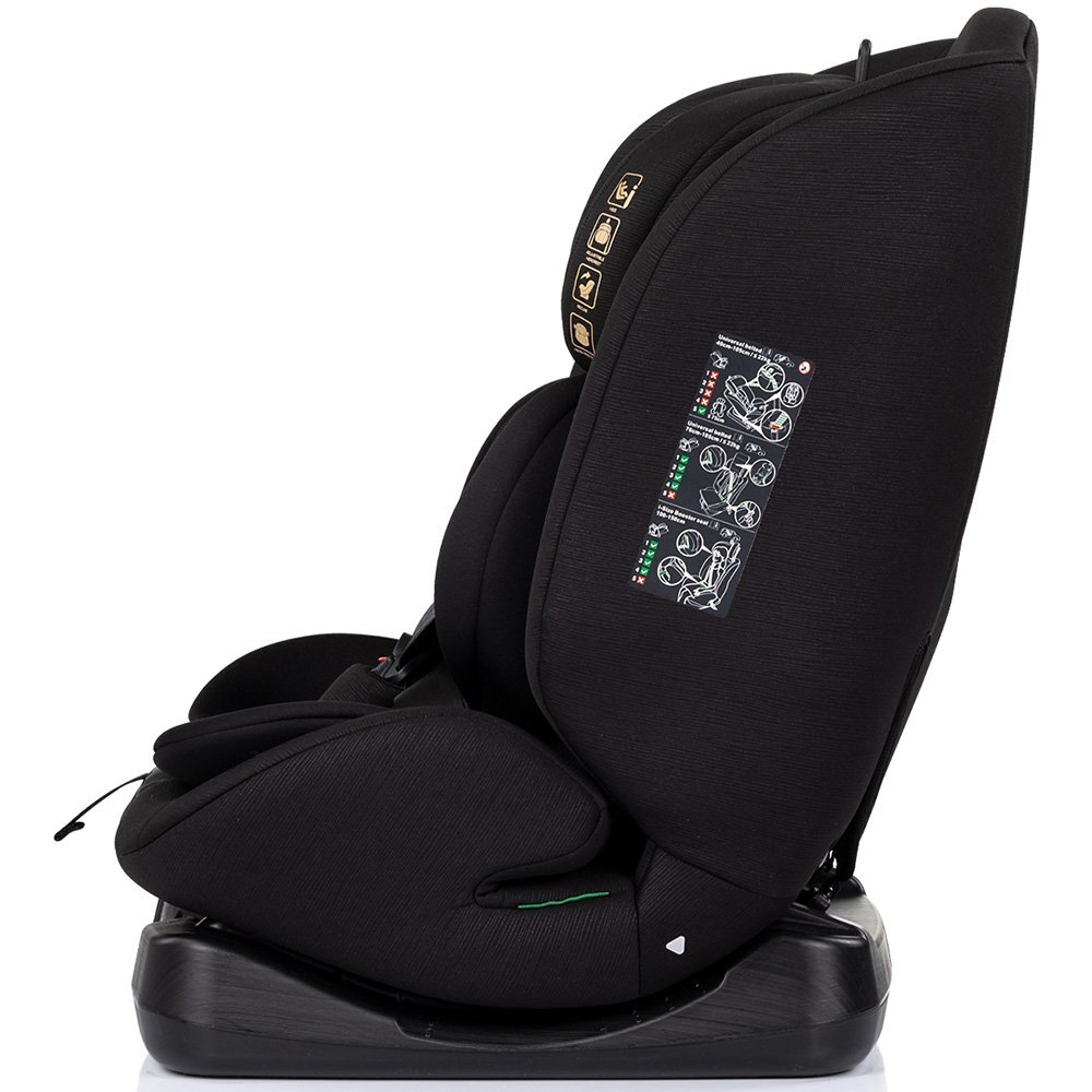 CHIPOLINO Scaun auto pentru copii Mondial Noir 40-150 cm I-Size cu spatar reglabil