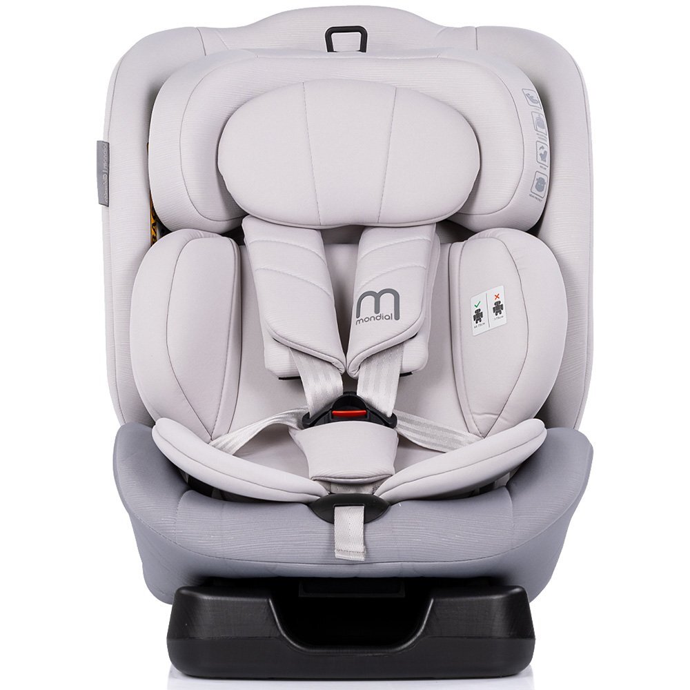 CHIPOLINO Scaun auto pentru copii Mondial Platinum 40-150 cm I-Size cu spatar reglabil