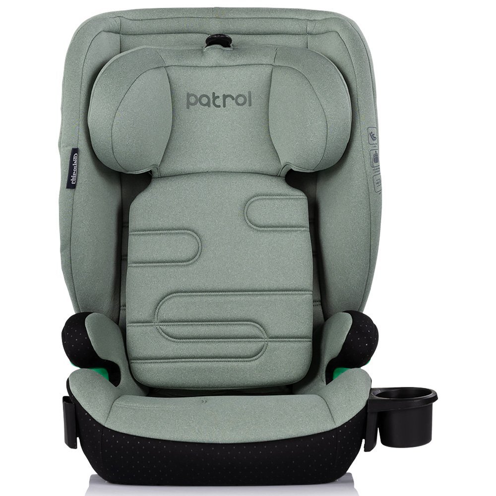 CHIPOLINO Scaun auto pentru copii Patrol Matcha I-Size 100-150 cm cu sistem Isofix husa detasabila si suport pentru pahar