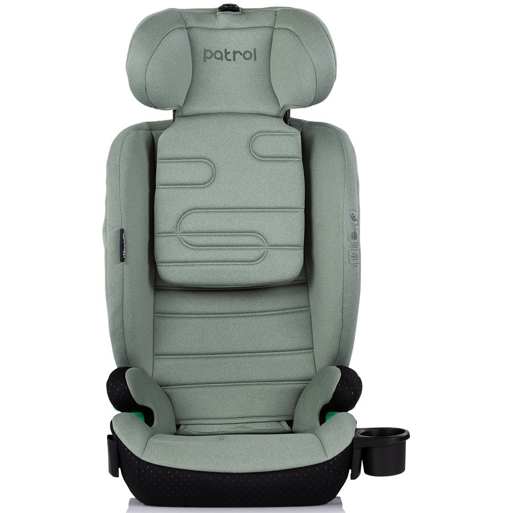CHIPOLINO Scaun auto pentru copii Patrol Matcha I-Size 100-150 cm cu sistem Isofix husa detasabila si suport pentru pahar