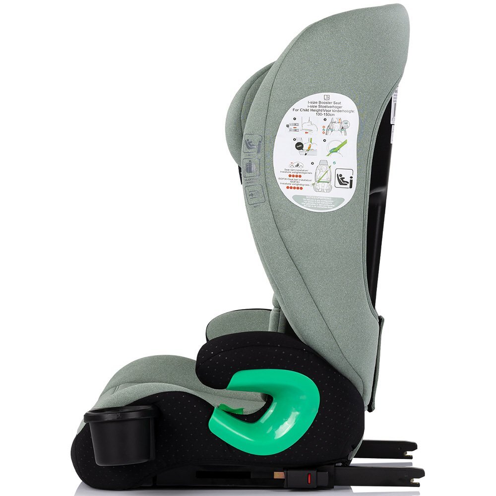 CHIPOLINO Scaun auto pentru copii Patrol Matcha I-Size 100-150 cm cu sistem Isofix husa detasabila si suport pentru pahar