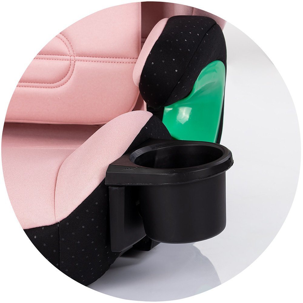 CHIPOLINO Scaun auto pentru copii Patrol Powder Pink I-Size 100-150 cm cu sistem Isofix husa detasabila si suport pentru pahar