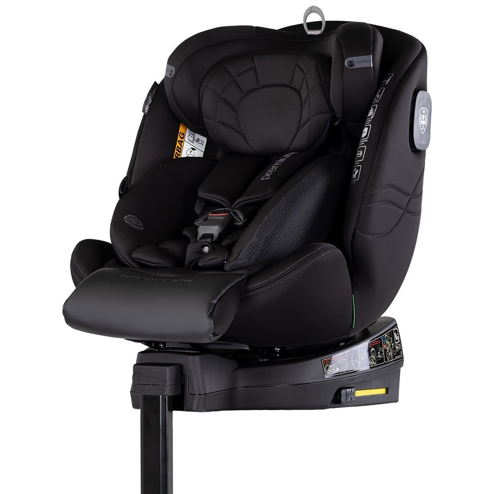 CHIPOLINO Scaun auto pentru copii Premium Blackberry i-Size rotativ 40-150 cm sistem isofix si picior de suport protectie la impact lateral SPS tetiera reglabila husa detasabila
