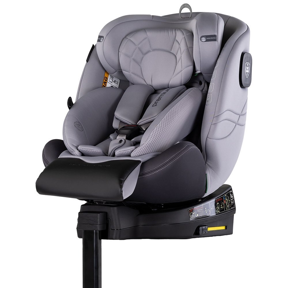 CHIPOLINO Scaun auto pentru copii Premium Cloud i-Size rotativ 40-150 cm sistem isofix si picior de suport protectie la impact lateral SPS tetiera reglabila husa detasabila