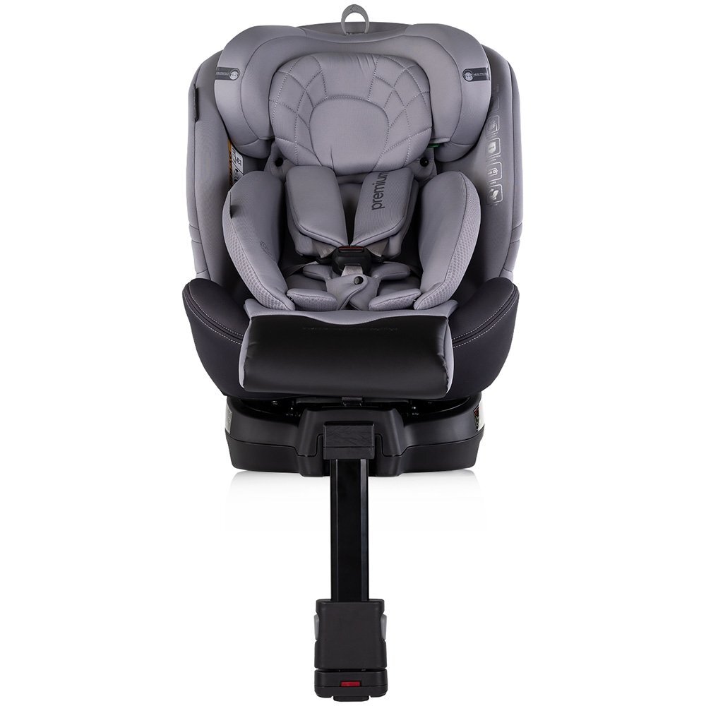 CHIPOLINO Scaun auto pentru copii Premium Cloud i-Size rotativ 40-150 cm sistem isofix si picior de suport protectie la impact lateral SPS tetiera reglabila husa detasabila