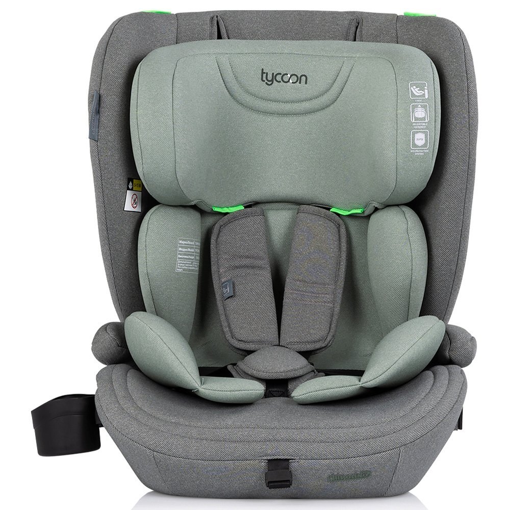 CHIPOLINO Scaun auto pentru copii Tycoon Basil i-Size 76-150 cm tetiera reglabila husa detasabila suport pahar