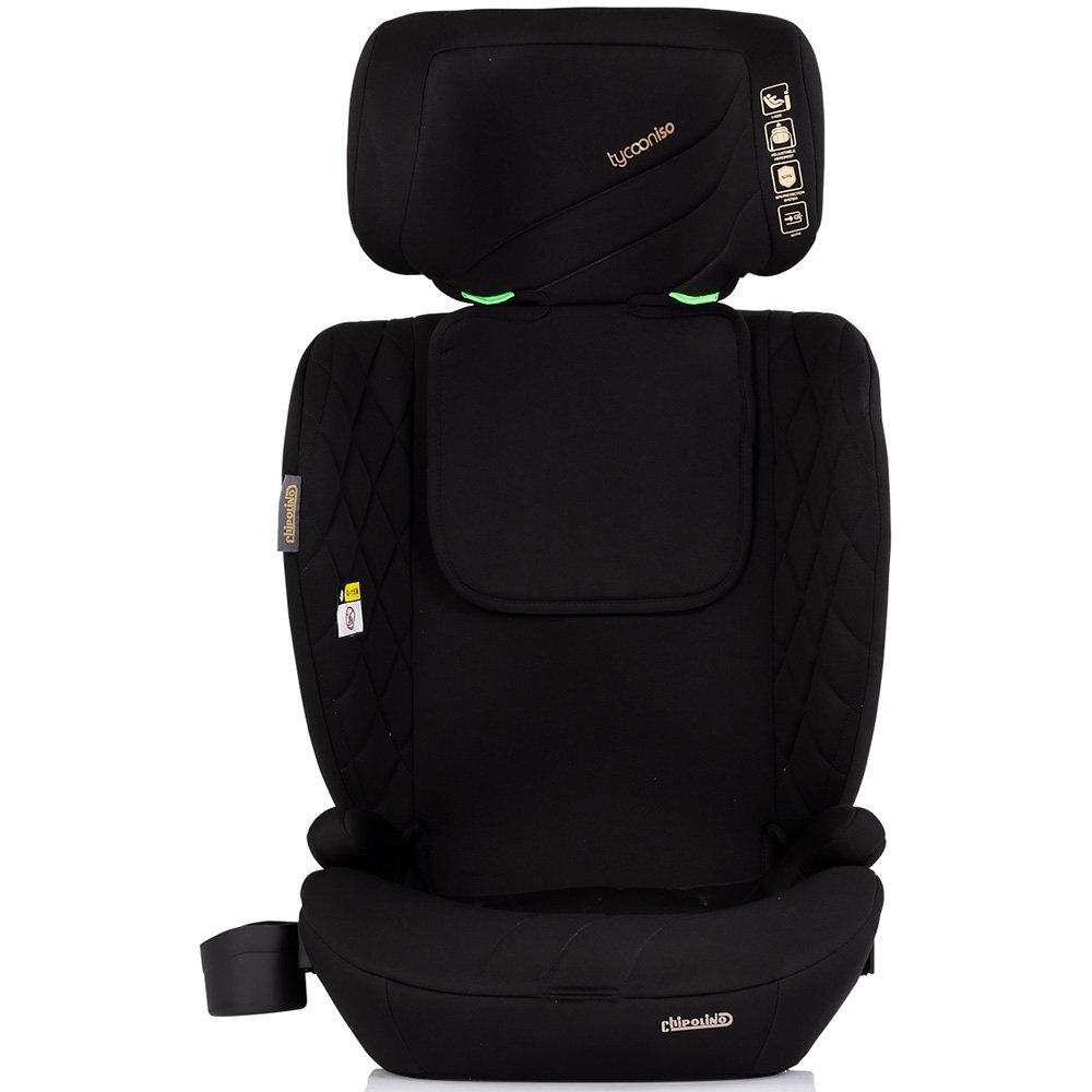 CHIPOLINO Scaun auto pentru copii Tycoon Iso Blackberry i-Size 76-150 cm cu sistem isofix top tether protectie la impact lateral SPS tetiera reglabila husa detasabila suport pahar