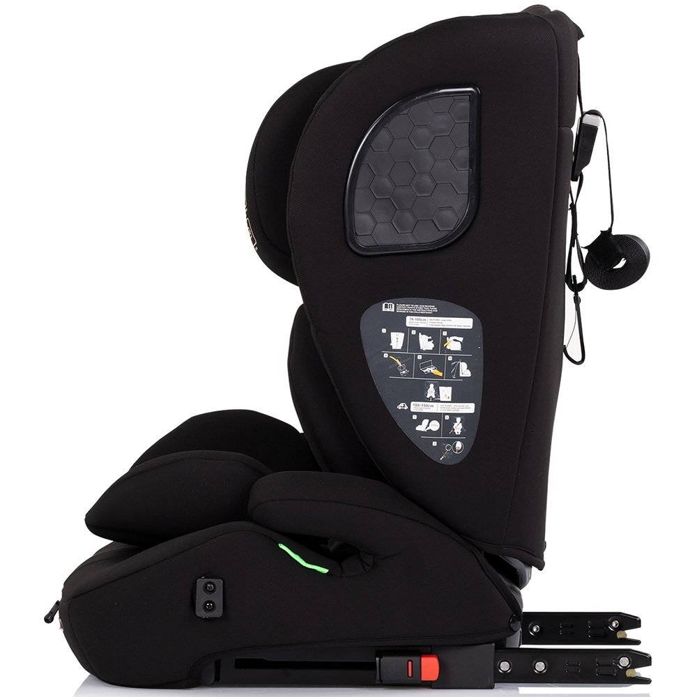 CHIPOLINO Scaun auto pentru copii Tycoon Iso Blackberry i-Size 76-150 cm cu sistem isofix top tether protectie la impact lateral SPS tetiera reglabila husa detasabila suport pahar