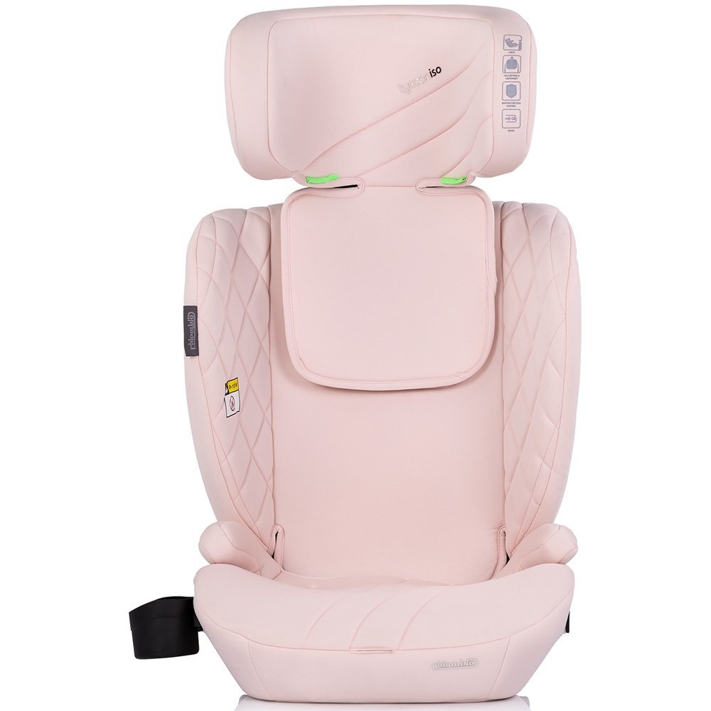 CHIPOLINO Scaun auto pentru copii Tycoon Iso Pink Marshmallow i-Size 76-150 cm cu sistem isofix top tether protectie la impact lateral SPS tetiera reglabila husa detasabila suport pahar