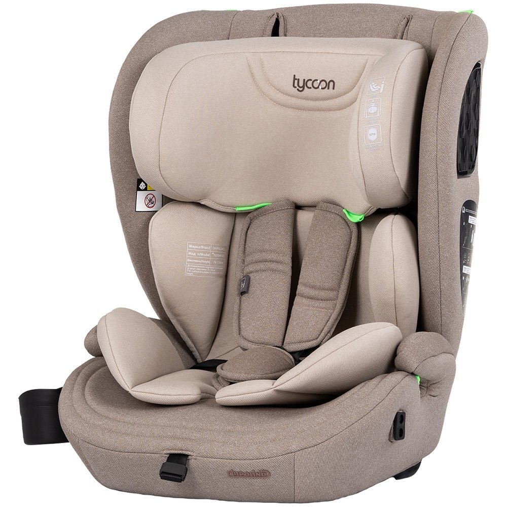 CHIPOLINO Scaun auto pentru copii Tycoon Tiramisu i-Size 76-150 cm tetiera reglabila husa detasabila suport pahar