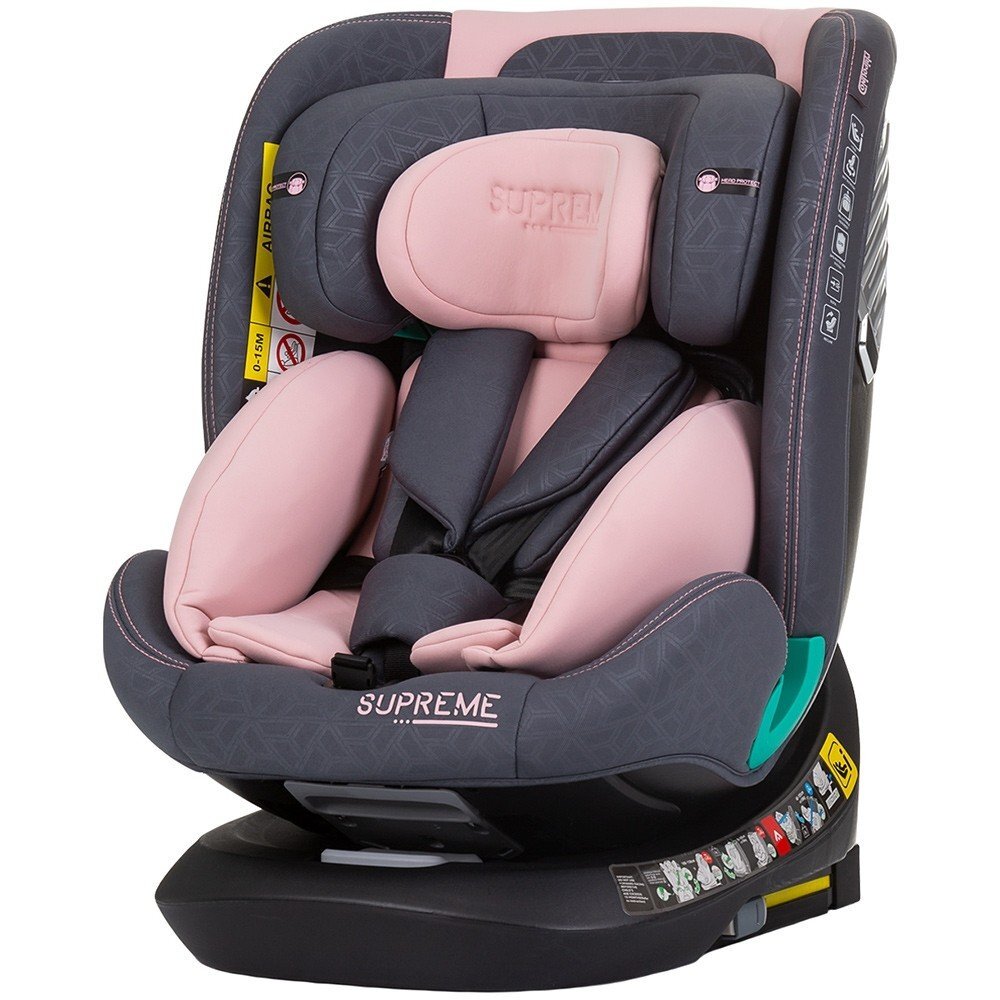 CHIPOLINO Scaun auto Supreme cu sistem Isofix I-Size 40-150 cm flamingo