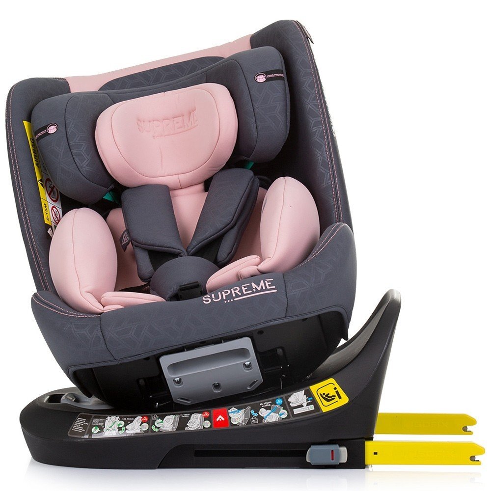 CHIPOLINO Scaun auto Supreme cu sistem Isofix I-Size 40-150 cm flamingo