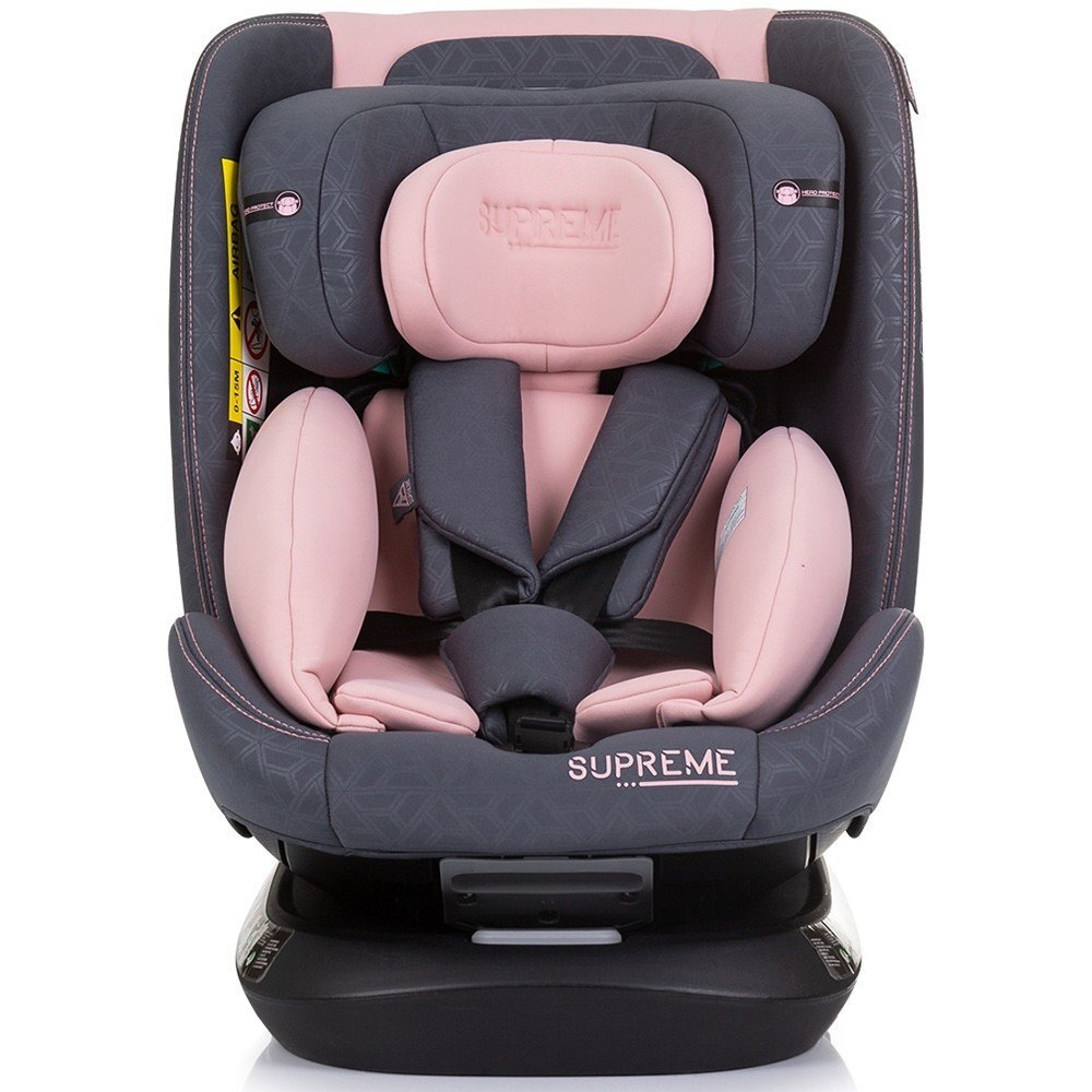 CHIPOLINO Scaun auto Supreme cu sistem Isofix I-Size 40-150 cm flamingo