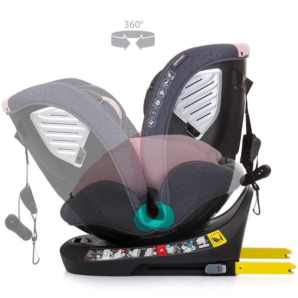 CHIPOLINO Scaun auto Supreme cu sistem Isofix I-Size 40-150 cm flamingo