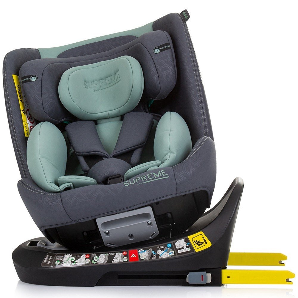 CHIPOLINO Scaun auto Supreme cu sistem Isofix I-Size 40-150 cm pastel green