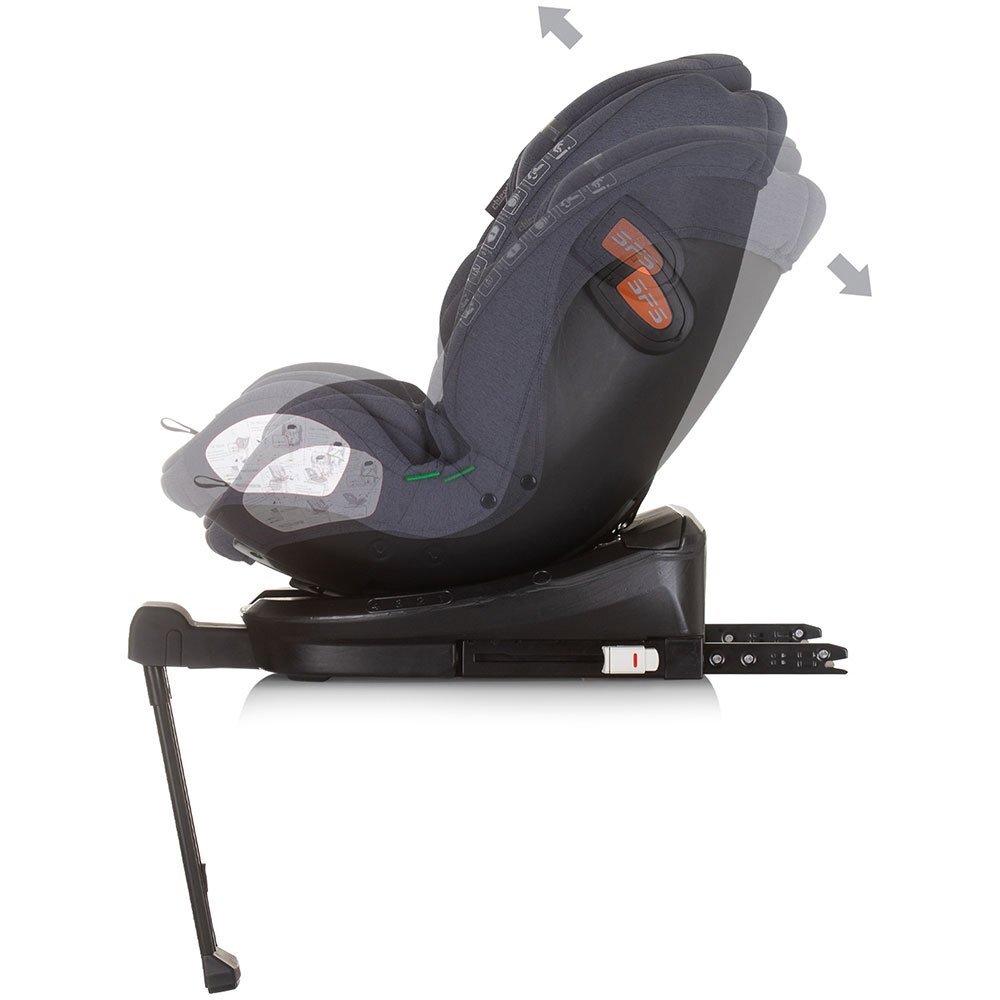 CHIPOLINO Scaun auto Tourino I-Size 40-150 cm granite cu sistem Isofix