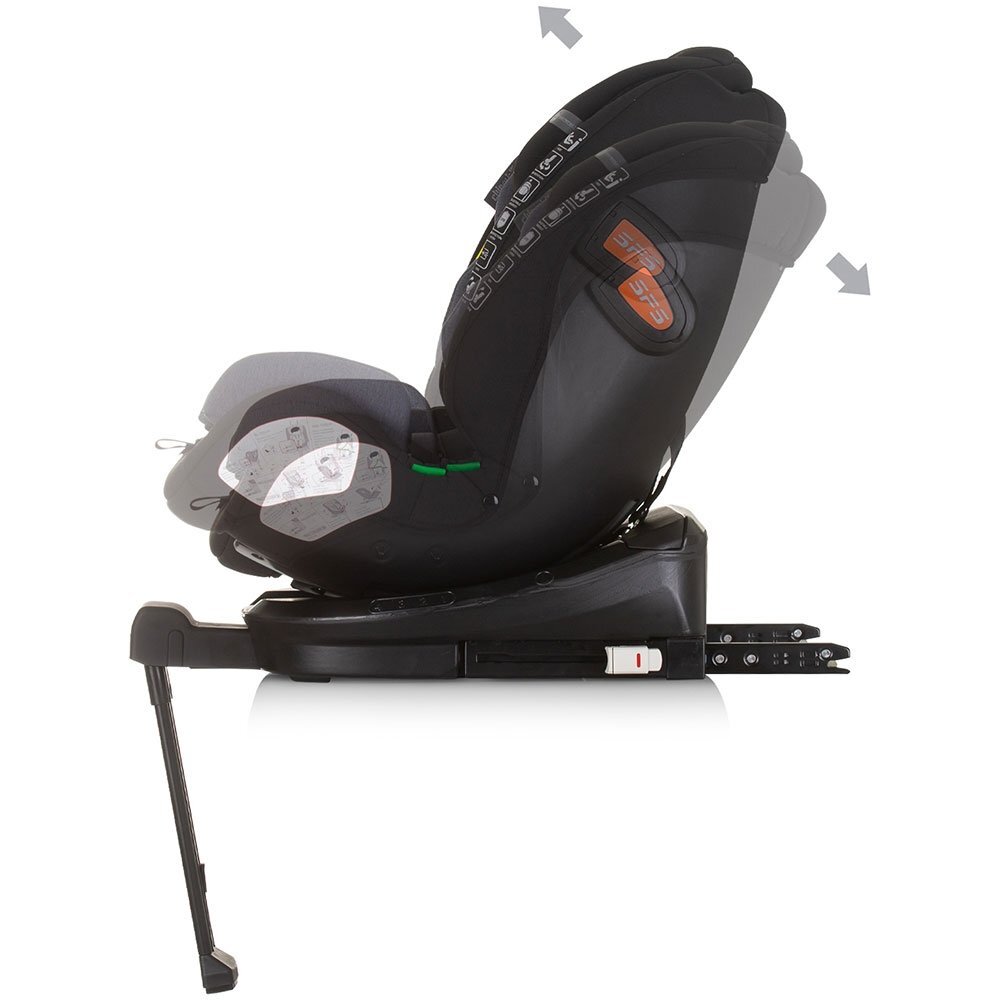 CHIPOLINO Scaun auto Tourino I-Size 40-150 cm obsidian cu sistem Isofix