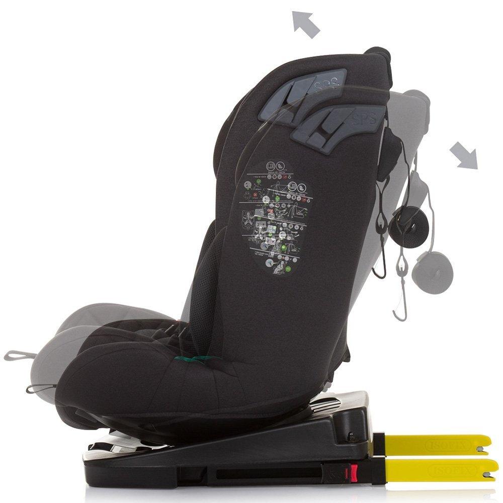 CHIPOLINO Scaun auto X Factor I-Size 40-150 cm obsidian cu sistem Isofix
