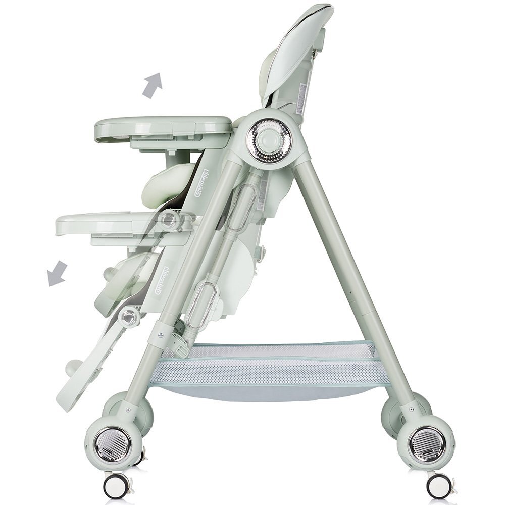 CHIPOLINO Scaun de masa 2 in 1 Melba Matcha reglabil transformabil roti cu frana pliere compacta