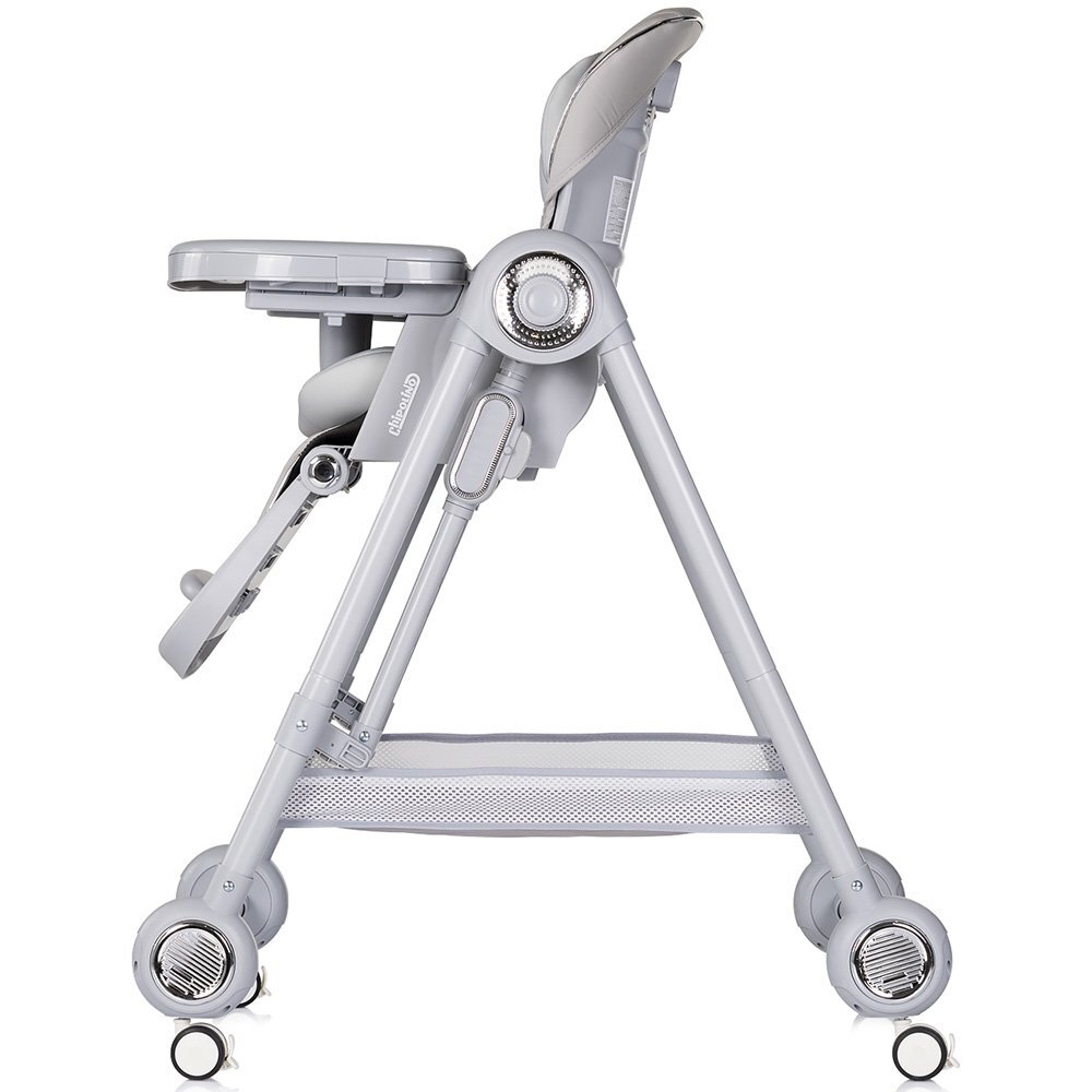 CHIPOLINO Scaun de masa 2 in 1 Melba Platinum reglabil transformabil roti cu frana pliere compacta