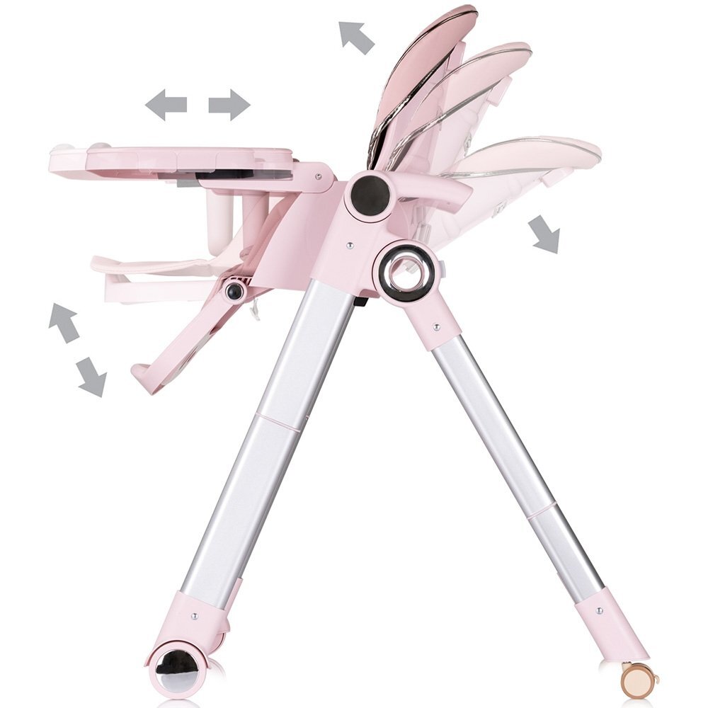 CHIPOLINO Scaun de masa 2 in 1 transformabil in leagan Super Chef Marshmallow cu roti spatar reglabi sezut reglabil pliere compacta